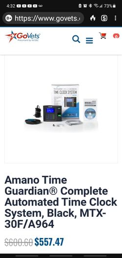 Amano Time Guardian With Finget Biometrics