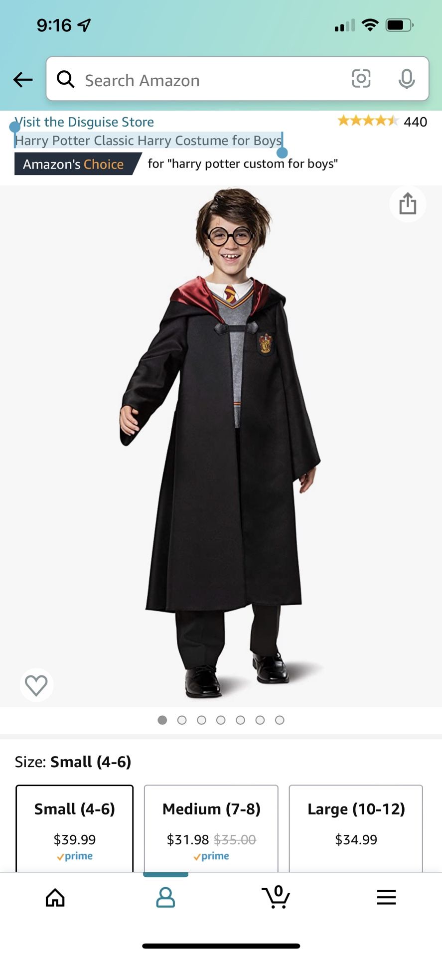 Harry Potter Classic Harry Costume for Boys Size 2T