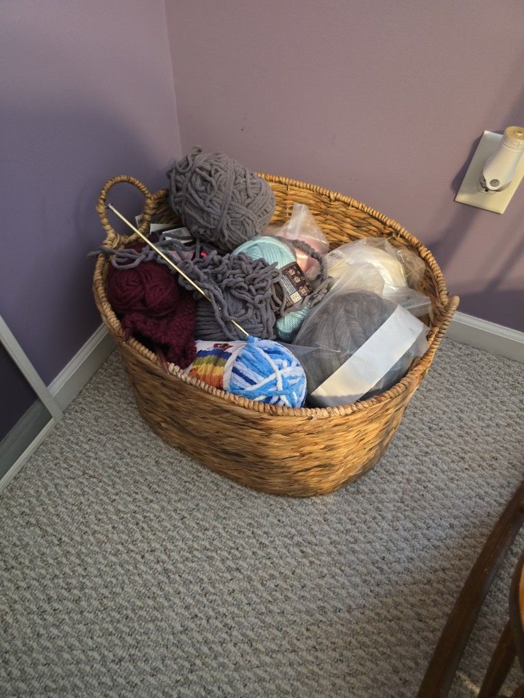 Big Basket Of Yarn