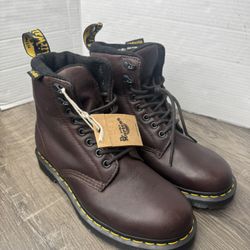 Dr. Martens 1460 brown leather lace up boots Size US 8 W/ 7M   #leather #laceup