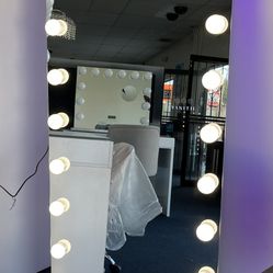 Floor Mirror W/ LED On Back 