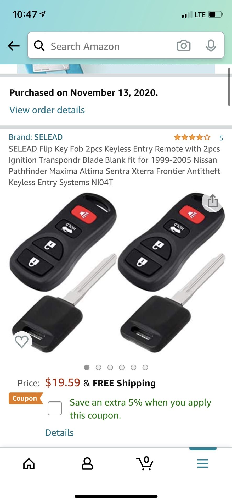 Nissan Altima Key And Fob Combo X2