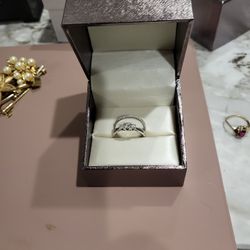 14k White Gold Ladies Wedding Set
