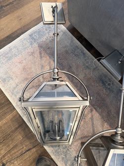 Brushed Nickel Lantern Pendant Light Fixture