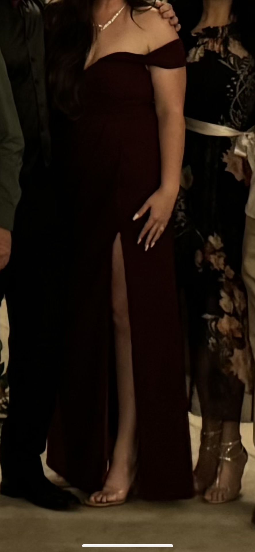 Wine Red Guest Dress 