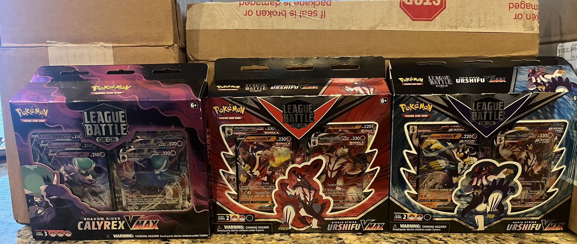 Pokémon League Battle Deck VMAX Shadow Rider Clayrex, Single Strike Urshifu , Rapid Strike Urshifu
