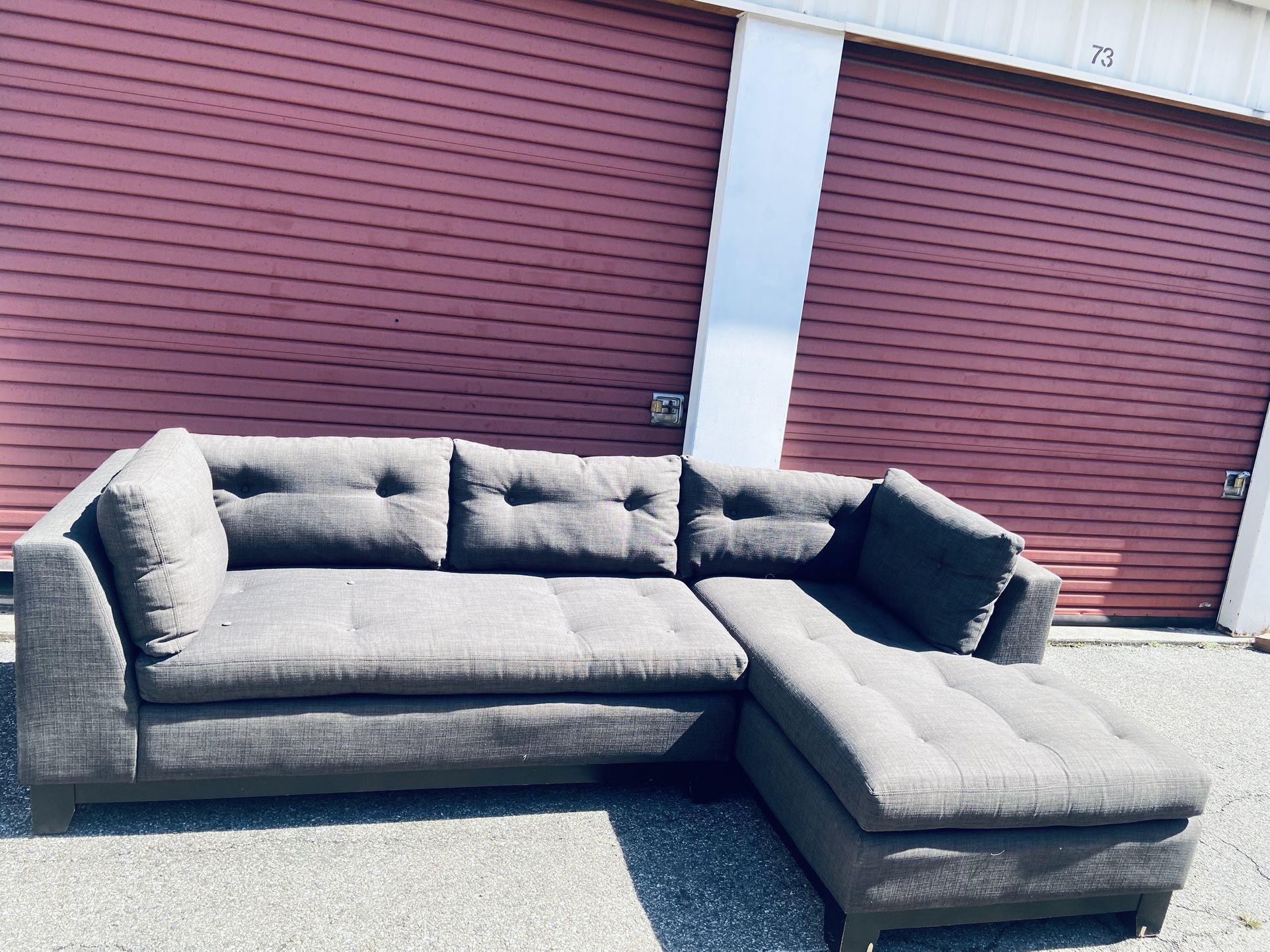 Nice Grey Sectional ( Free Delivery)