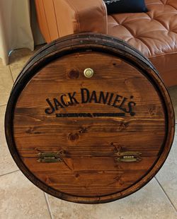 Authentic Jack Daniels quarter barrel wall bar