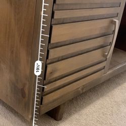 Genuine wood light gray tones coffee table or tv console