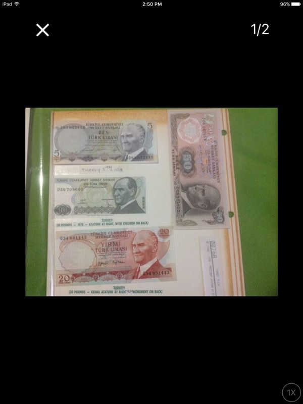 Turkey 5,10, 20, 50 Liars Banknotes, Uncirculated