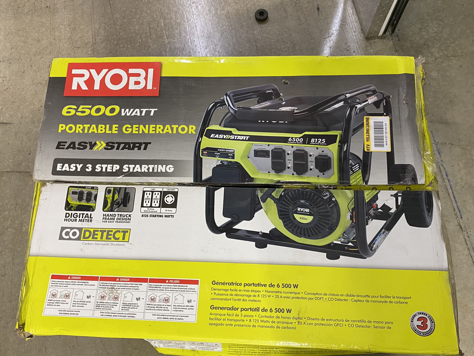 Ryobi 6500 Watt generator