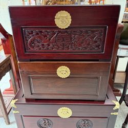 Set of Three Camphor Chests New