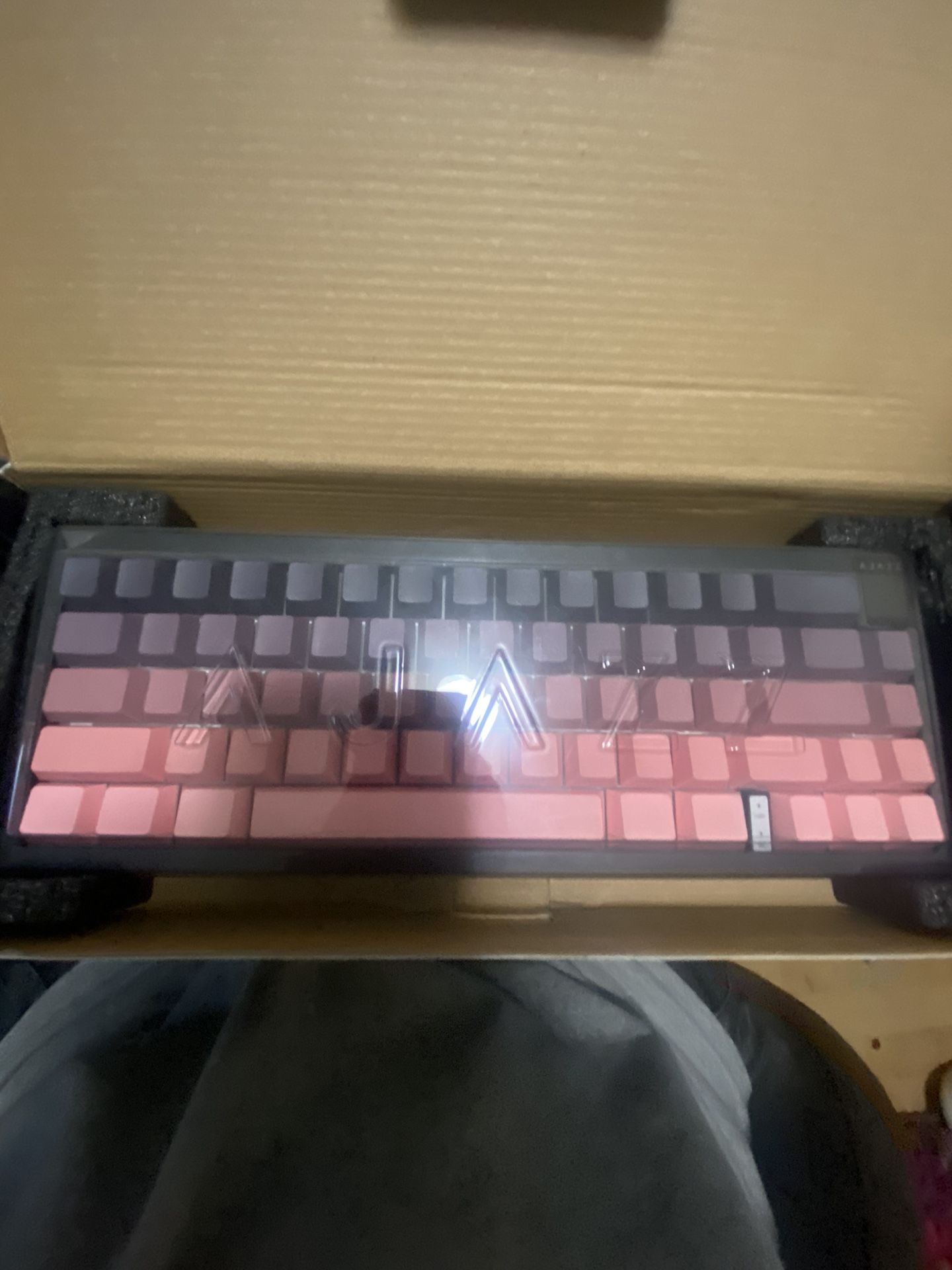Ajazz Keyboard Pink And Gray