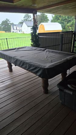 8ft pool table solid wood