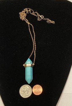 Vintage Nice Quality Turquoise Necklace, Big Turquoise Stone Necklace, Monument, Silver, Quality, Jewelry, Accessory, Clothing, Necklace, Charm, Brace