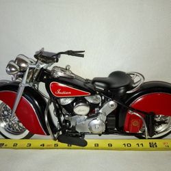 Classic red and black Indian Chief motorcycle Collectable 