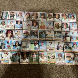 50 St. Louis Cardinals 1970s Topps Baseball Cards With Stars 