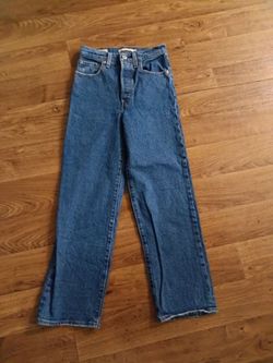 LEVI'S Premium Ribcage Straight Ankle Pants