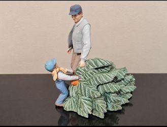 Father and Son Christmas Tree Figurine