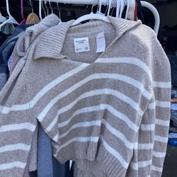 Beige Stripe Sweater 
