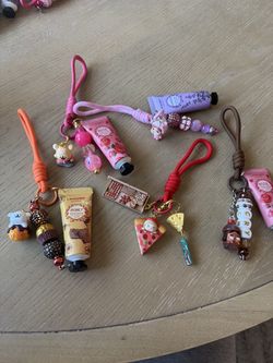 Pop Bean Keychains and Phone Lanyard Authentic