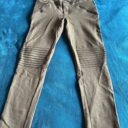 Shinestar, Olive Stretch Slacks, Sz M Slim