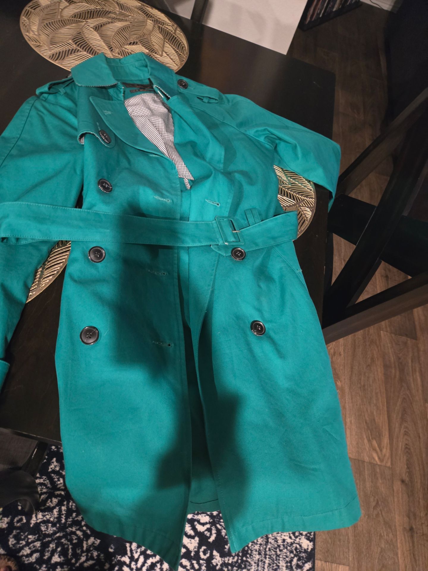 The Original Ben Sherman Teal Trench Coat