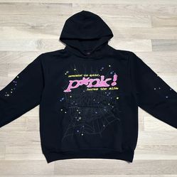 sp5der hoodie "p*nk" black 