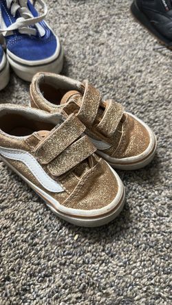 Vans Old Skool Toddler Gold Glitter Sneakers