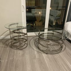 Modern Glass Coffee & Side Table
