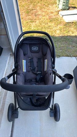 Evenflo car seat, stroller and bassinet set
