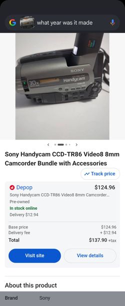 Sony Handycam CCD-TR86 Vintage