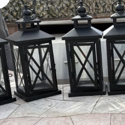 Farmhouse Black Metal Lantern