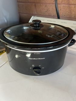 Hamilton Beach Black Crock Pot Works Good 