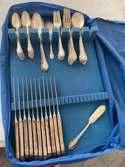 Silver plated silverware set