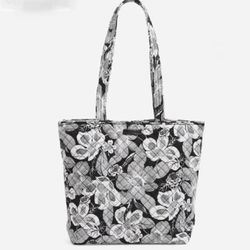 NWT Vera Bradley Bedford Blooms Black & White Floral Large Tote Bag