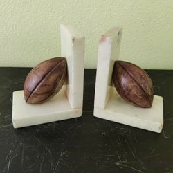 PAIR OF VINTAGE RUGBY/FOOTBALL BOOKENDS
