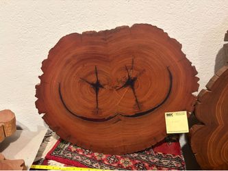 Handcrafted Redwood Slab Disk