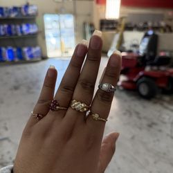 Silver Imitation Pearl Ring 