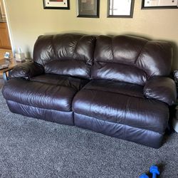 Leather Couch And Oversized Chair