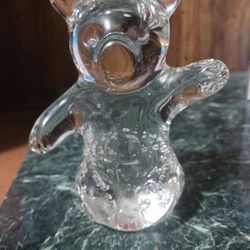 Rare Vintage Crystal Bear Figurine