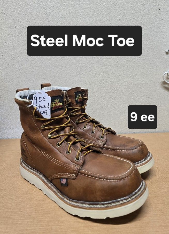 Thorogood Work Boot Size 9 ee STEEL MOC TOE