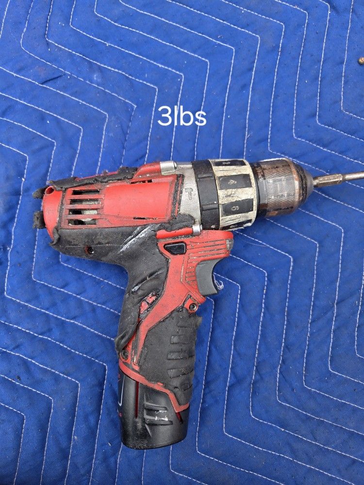 Milwaukee 2411* M12 12V Cordless Hammer Drill Driver (No Battery but Working)