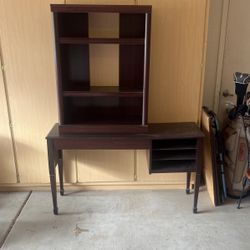 Desk and Bookshelf