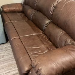 Leather Recliner Sofa & Chair