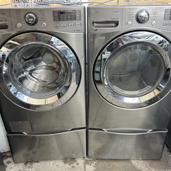 LG WASHER AND GAS DRYER 