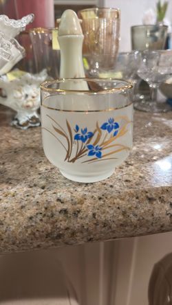 vintage Culver lowball glass