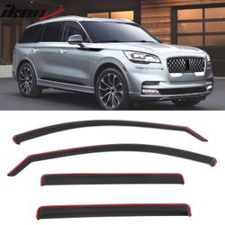 Fits 2020-2026 Lincoln Aviator In-Channel Window Visors Vent Rain Guards Deflectors