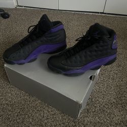 Purple & Black Jordan Court 13s
