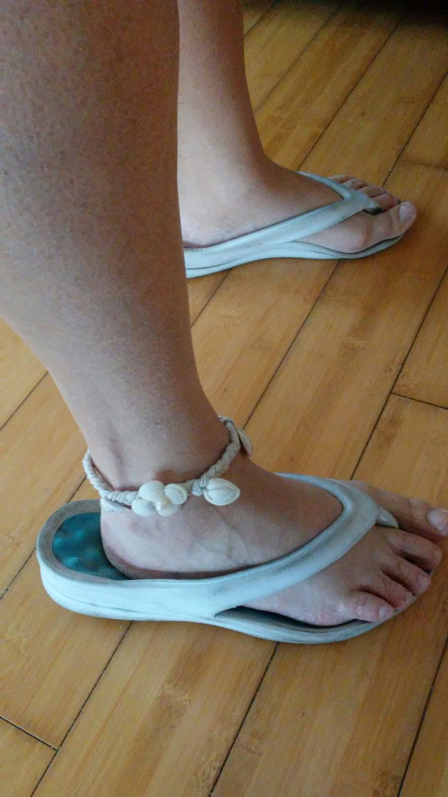 Braided Shell Anklet/Bracelet ( Handmade )